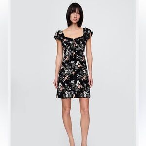 Black Floral Mini Dress